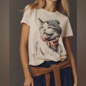 Anthropologie Pilcro The Bennie Short Sleeve Animal Icon Tee